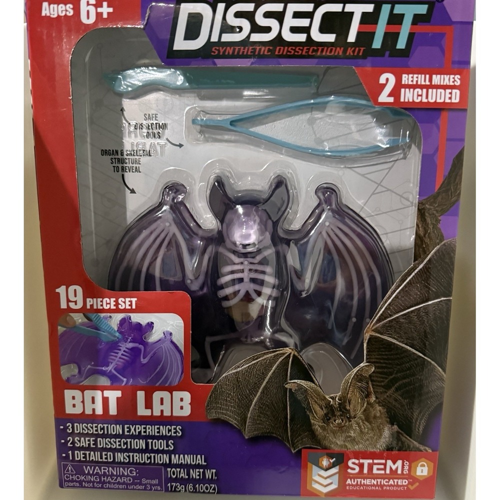 Dissect-It Synthetic Dissection Kit Bat Lab 19 Piece Set STEM Ages 6+ 2023